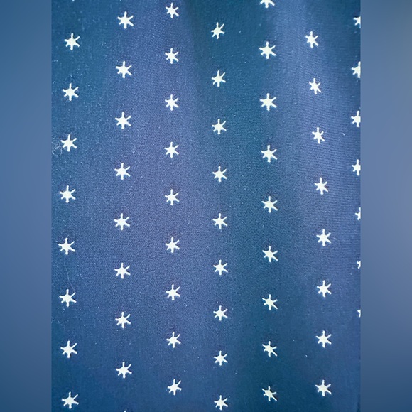 Chico’s Blouse, Blue with white star pattern - Picture 5 of 6